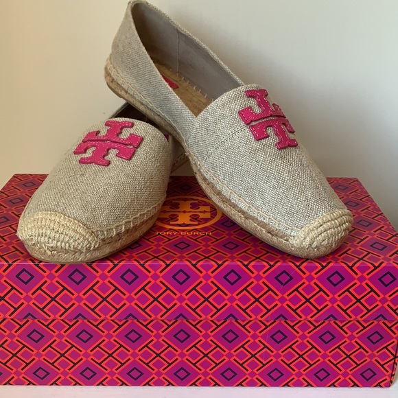Tory Burch Shoes - 🆕Tory Burch Logo Weston Flat Espadrilles Shoes 10
